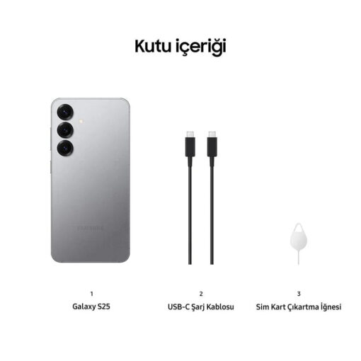 Samsung Galaxy S25 12/256 Gb Akıllı Telefon Gümüş#Minimum peşinat sadece 7200 TL - Görsel 3