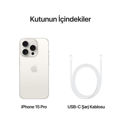 iPhone 15 Pro 128 Gb Akıllı Telefon Beyaz Titanium#Minimum peşinat sadece 6600 TL - Görsel 9